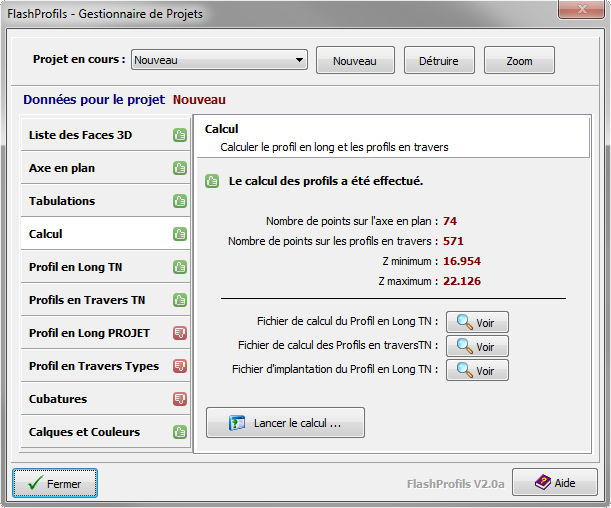 Gestionnaire de projets FlashProfils