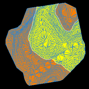 Volumes of a DTM relative to a inclined reference plane